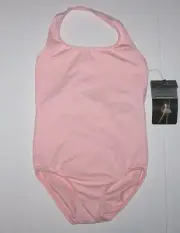 Danskin Leotard Bodysuit Halter Dance Gymnastics Pink New Child Girl 4/5 and 6/7