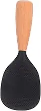 ABOOFAN Heat Resistant Silicone Paddle Non-Stick Wooden Handle Rice Spoon Self-Standing Spatula Large Kitchen Serving Scoop for Rice Cooker