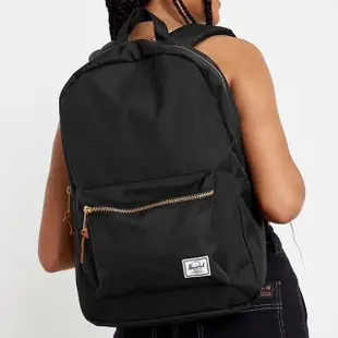 【Herschel】Settlement 黑色 全黑 金屬拉鏈 筆電夾層 帆布 防潑水 尼龍內裡 書包 男女 背包 後背包