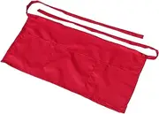 [Minkissy] Professional Chef Server Apron Double Pockets Polyester for Cooking Dishwashing