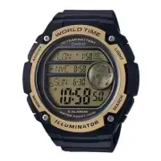 Casio Men's Digital Watch AE-3000W-9A - World Time with Large Multi-Function Dis