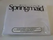 Wondercale by Springmaid White Double Flat Sheet Cotton Blend Percale 81x96"