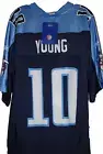 TENNESSEE TITANS VINCE YOUNG #10 NAVY REPLICA JERSEY ADULT LARGE NEW