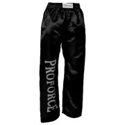 Satin Karate Demo Pants - Proforce Martial Arts Competition Pant in Black