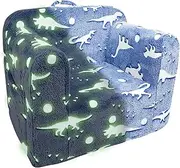TANOFAR Kids Couch, Toddler Chairs Comfy, Kids Sofa for Boys Ages 1-6, Toddler Foam Couch Glow in The Dark, Soft Comfortable, Cute Dinosaurs