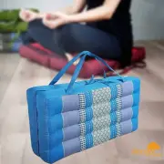 MANGO TREES 2-Fold Foldable Zabuton Meditation Cushion Blue Blue