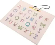 Abaodam Double Sided Alphabet Practice Board Educational Preschool Writing Tool Magnetic Handwriting Board for Learning Boosts Letter Knowledge Creativity