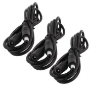3 Pcs 2.1 x 5.5mm Male Female DC Power Cable 1M Length Black Extension Cable