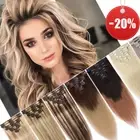 CLEARANCE 100% Indian Clip In Human Hair Extensions Full Head Weft Ombre 8Pieces