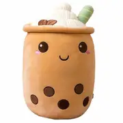 Cute Boba Bubble Tea Plushie - Brown & Green 80cm