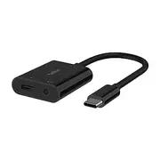 [Belkin] Rockstar™ 3.5mm Audio with USB-C Charge Adaptor Included, USB-C Audio Adaptor Compatible with iPad Pro, Galaxy, Note, Google Pixel, LG G6, Sony Xperia, OnePlus and More - Black