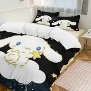 v774 Cinnamoroll 3-Piece Twin Bed Set - Includes 1 Single Comforter And 2 Pillowcases Bedding - Fade Resistant Microfiber - Cinnamoroll io774