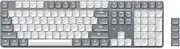 Satechi SM3 Mechanical Keyboard,108 Keys Full Size Keyboard with White LED Backlit, Wired and Bluetooth Keyboard for Mac and Windows - Light Gray/White