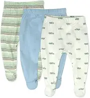 [HonestBaby] Baby 3-Pack Organic Cotton Footed Harem Pants