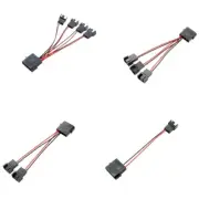 4pin Molex IDE D Port to 4 Pin Small CPU Fan Power Cable 1 to 1/2/3/4 Splitter
