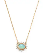 Bloomingdale's Fine Collection Opal and Diamond East-West Pendant Necklace in 14K Yellow Gold, 18