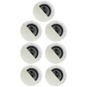 Acoustic Audio CSic84 Frameless In Ceiling Speakers with 8" Woofers 7 Pack