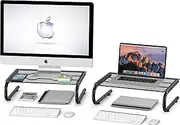 SimpleHouseware 2 Pack Monitor Stand Riser, Mesh