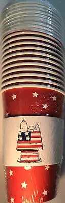Peanuts~”SNOOPY on HOUSE”~16 oz To Go Cups, Lids & Sleeves~NEW~12 Ct~FAST SHIP.