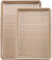 Cookie Sheet Baking Pan Set, Professional Baking Sheets for Oven, Nonstick Quart