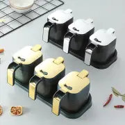 Seasoning Box Kitchen Seasoning Containers with Cover and Spoon Box Spice Jar