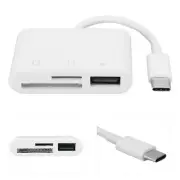 3 In 1 Type-C To Memory Card Reader Media Adapter USB Hub Fr Mobile Phone Ta