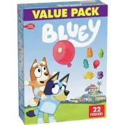 Bluey Fruit Flavored Snacks, Easter Basket Stuffers, Value Pack, 22 Ct, 17.6 oz