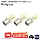 3-pck 25W 240V Pilot Clear Bayonet Cap Bulb for Westinghouse RJ452S Fridge-OEM