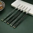 1 Pair Chopsticks Sturdy Easy Cleaning Chinese Type Food Chop Sticks Non-stick