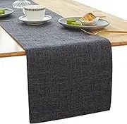 Table Runners Burlap Table Runners Farmhouse Table Runners Black Table Runner 72 Inches Long, Rustic Cotton Linen Table Runner for Everyday Dining Black 30 * 180cm