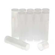 50x Transparent Lipstick Container Empty Lip Balm Tubes 5g DIY