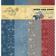 GRAPHIC 45 "LET'S GET COZY" PAPER PACK 16 SHEETS OF COORDINATING PAPERS (RETIRED