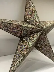 Original Munich Christmas Star Paper Lantern, New Lighted Cord And Instructions