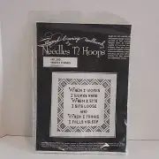 Needles 'N Hoops #209 When I Thinks Needlework Kit 11"×11" NOS