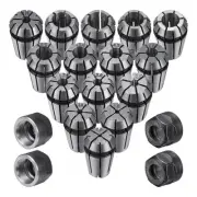5X(19Pc ER11 Spring Collet Set M14 Thread Collet Clamping Nuts Collet Set5665