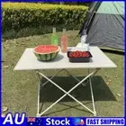 AU Outdoor Barbecue Picnic Hiking Table Portable Foldable Dinner Desk White