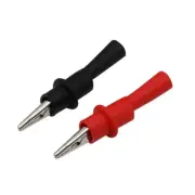 2Pcs Push on Alligators Clip Insulated Crocodiles Clamps for Electrical Testing