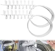 Wjelet 2PCS Washing Machine Cleaning Brush, Durable Nylon Brush Set for Drum & Slit Cleaning, Long Flexible Handle, Ideal Washing Tools for Household Maintenance