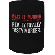 Alcohol Stubby Holder - Meat Murder - Funny Novelty Birthday Gift Joke Beer Can Bottle Coolie