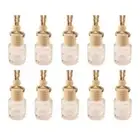 10Pcs Car Hanging Glass Bottle Empty Perfume Aromatherapy Refillable Diffuser