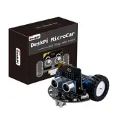 DeskPi MicroCar for Micro:Bit Programming 0.96" OLED Display Sensors Ultrasonic