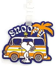 [VANGUARD] Snoopy Name Tag, Luggage Tag, Suitcase, Luggage, Soft PVC Rubber, Conspicuous, Stylish, Unstructured, Three-Dimensional, Snoopy Road Trip, Navy