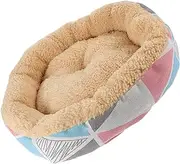 Ipetboom Round Self-Warming Pet Bed,Autumn Winter Indoor Snooze Sleeping Cozy Kennel Faux Fur for Small Cats