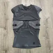 Nike HyperStrong 4 Pads Compression Gray Football Shirt AQ0759-021 Men's Size L