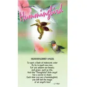 Thoughtful Little Angel Card Hummingbird 878 and Angel Pin with Austrian Crystals