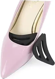 1Pair Adjustable Thickened Sponge Shoe Filler Plug for High Heeled Shoes Black for Men and Women Provides Comfort and Stability Loose Footwear