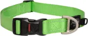 Classic Reflective Dog Collar Green Extra Large