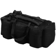Durable 90L Black Army Style 3in1 Duffel Bag for Travel Gym Gear Storage