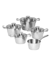 [Bugatti Italy] Cookware 9 Piece Set in Stainless Steel