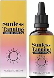 60ml Oral Tanning Drops, Sunless Tanning Drops to Drink, Nourishing and Moisturizing Bronzing Tanner (1PCS)